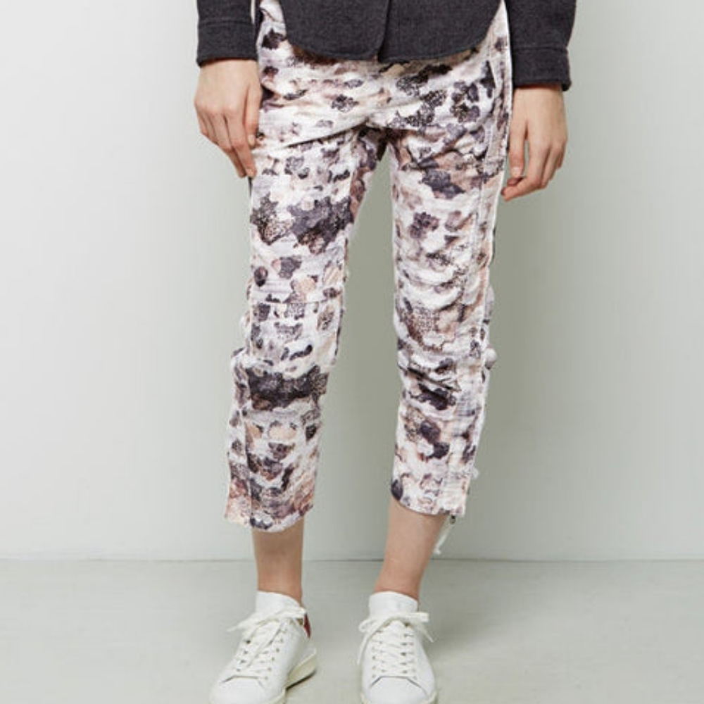 Isabel Marant printed straight leg camo jean